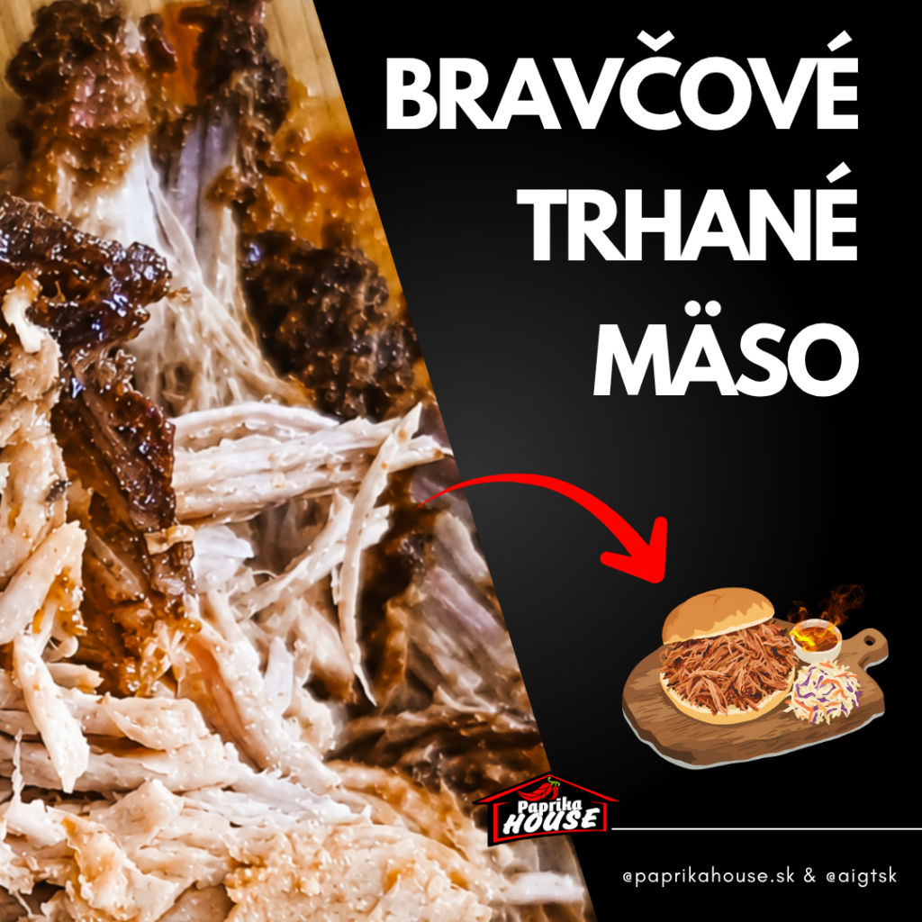 Šťavnaté trhané bravčové mäso po pomalom pečení pri 140 °C